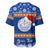 Personalised Marshall Islands Christmas Baseball Jersey Santa Claus and Coat of Arms Mix Polynesian Xmas Style LT03 - Polynesian Pride