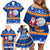 Personalised Marshall Islands Christmas Family Matching Off Shoulder Short Dress and Hawaiian Shirt Santa Claus and Coat of Arms Mix Polynesian Xmas Style LT03 - Polynesian Pride