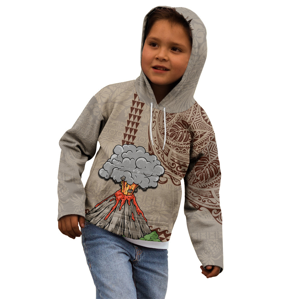 Hawaii Kid Hoodie Aloha Volcano Mix Kakau Hawaiian Tribal LT03 - Polynesian Pride
