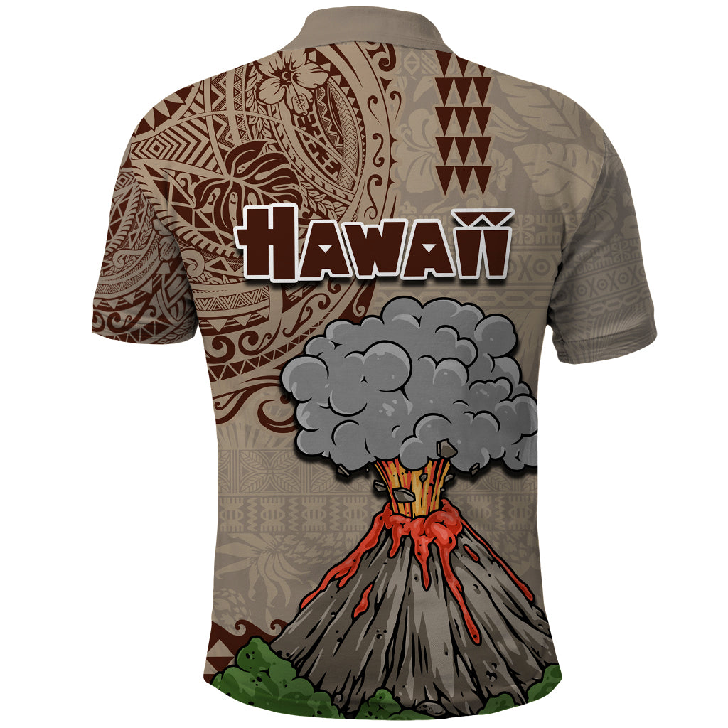 Hawaii Polo Shirt Aloha Volcano Mix Kakau Hawaiian Tribal LT03 - Polynesian Pride