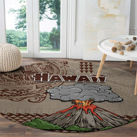 Hawaii Round Carpet Aloha Volcano Mix Kakau Hawaiian Tribal LT03 - Polynesian Pride