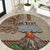 Aloha Volcano Custom Round Carpet Mix Hawaiian Kakau Tribal LT03 Beige - Polynesian Pride