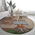 Aloha Volcano Custom Round Carpet Mix Hawaiian Kakau Tribal LT03 - Polynesian Pride