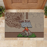 Aloha Volcano Custom Rubber Doormat Mix Hawaiian Kakau Tribal LT03 - Polynesian Pride