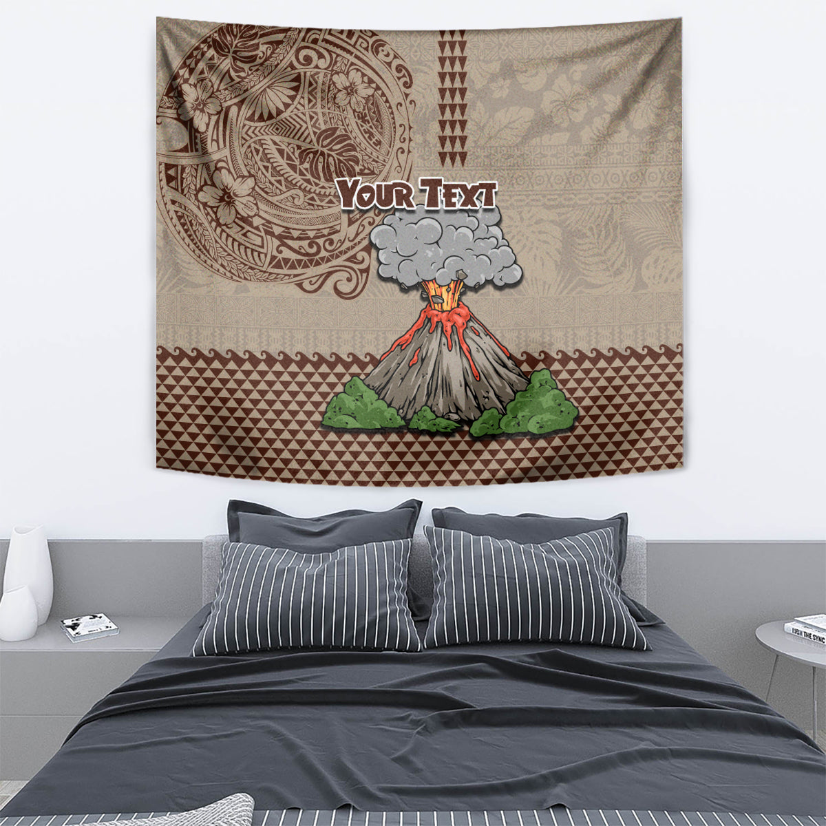 Aloha Volcano Custom Tapestry Mix Hawaiian Kakau Tribal LT03 - Polynesian Pride