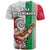 Hawaii Mele Kalikimaka T Shirt Santa Playing Ukele Mix Kakau Pattern Xmas Style LT03 - Polynesian Pride