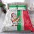 Custom Hawaii Mele Kalikimaka Bedding Set Santa Playing Ukele Mix Kakau Pattern Xmas Style LT03 - Polynesian Pride