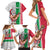 Custom Hawaii Mele Kalikimaka Family Matching Short Sleeve Bodycon Dress and Hawaiian Shirt Santa Playing Ukele Mix Kakau Pattern Xmas Style LT03 - Polynesian Pride