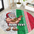 Custom Hawaii Mele Kalikimaka Round Carpet Santa Playing Ukele Mix Kakau Pattern Xmas Style LT03 Red - Polynesian Pride