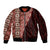 Tonga Fonulei and Ngatu Pattern Bomber Jacket LT03 Unisex Red - Polynesian Pride