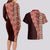 Tonga Fonulei and Ngatu Pattern Couples Matching Long Sleeve Bodycon Dress and Hawaiian Shirt LT03 - Polynesian Pride