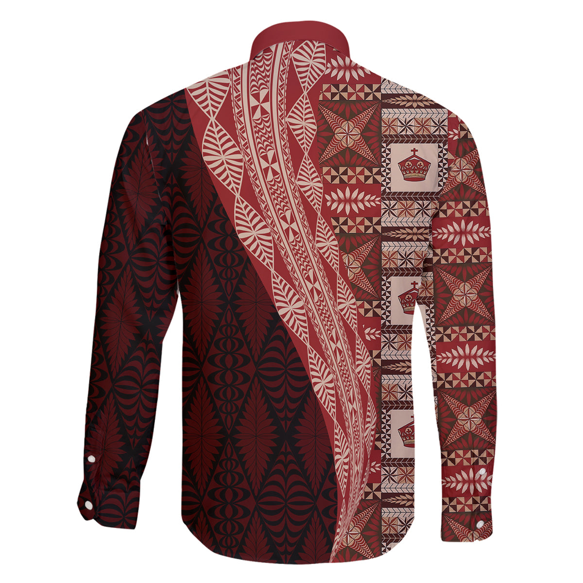 Tonga Fonulei and Ngatu Pattern Family Matching Mermaid Dress and Hawaiian Shirt LT03 - Polynesian Pride