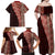 Tonga Fonulei and Ngatu Pattern Family Matching Off Shoulder Maxi Dress and Hawaiian Shirt LT03 - Polynesian Pride