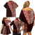 Tonga Fonulei and Ngatu Pattern Family Matching Off Shoulder Short Dress and Hawaiian Shirt LT03 - Polynesian Pride