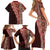 Tonga Fonulei and Ngatu Pattern Family Matching Short Sleeve Bodycon Dress and Hawaiian Shirt LT03 - Polynesian Pride