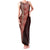 Tonga Fonulei and Ngatu Pattern Family Matching Tank Maxi Dress and Hawaiian Shirt LT03 Mom's Dress Red - Polynesian Pride