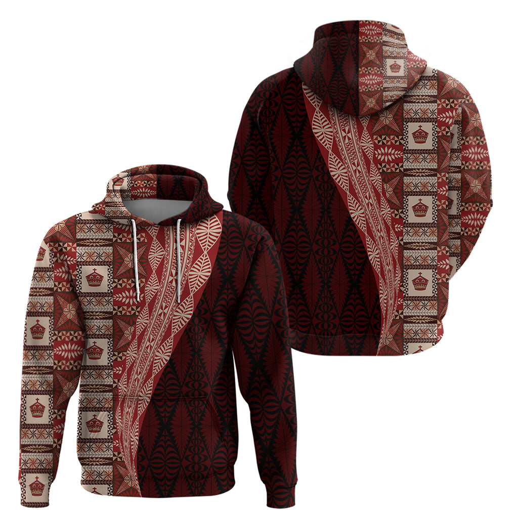 Tonga Fonulei and Ngatu Pattern Zip Hoodie LT03 - Polynesian Pride
