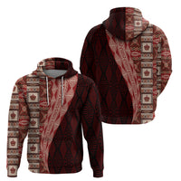 Tonga Fonulei and Ngatu Pattern Zip Hoodie LT03 - Polynesian Pride