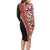 New Zealand Maori Stylized Koru Family Matching Long Sleeve Bodycon Dress and Hawaiian Shirt LT03 - Polynesian Pride