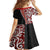 New Zealand Maori Stylized Koru Family Matching Off Shoulder Long Sleeve Dress and Hawaiian Shirt LT03 - Polynesian Pride