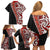 New Zealand Maori Stylized Koru Family Matching Off Shoulder Short Dress and Hawaiian Shirt LT03 - Polynesian Pride