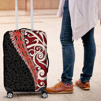 New Zealand Maori Stylized Koru Luggage Cover LT03 Red - Polynesian Pride