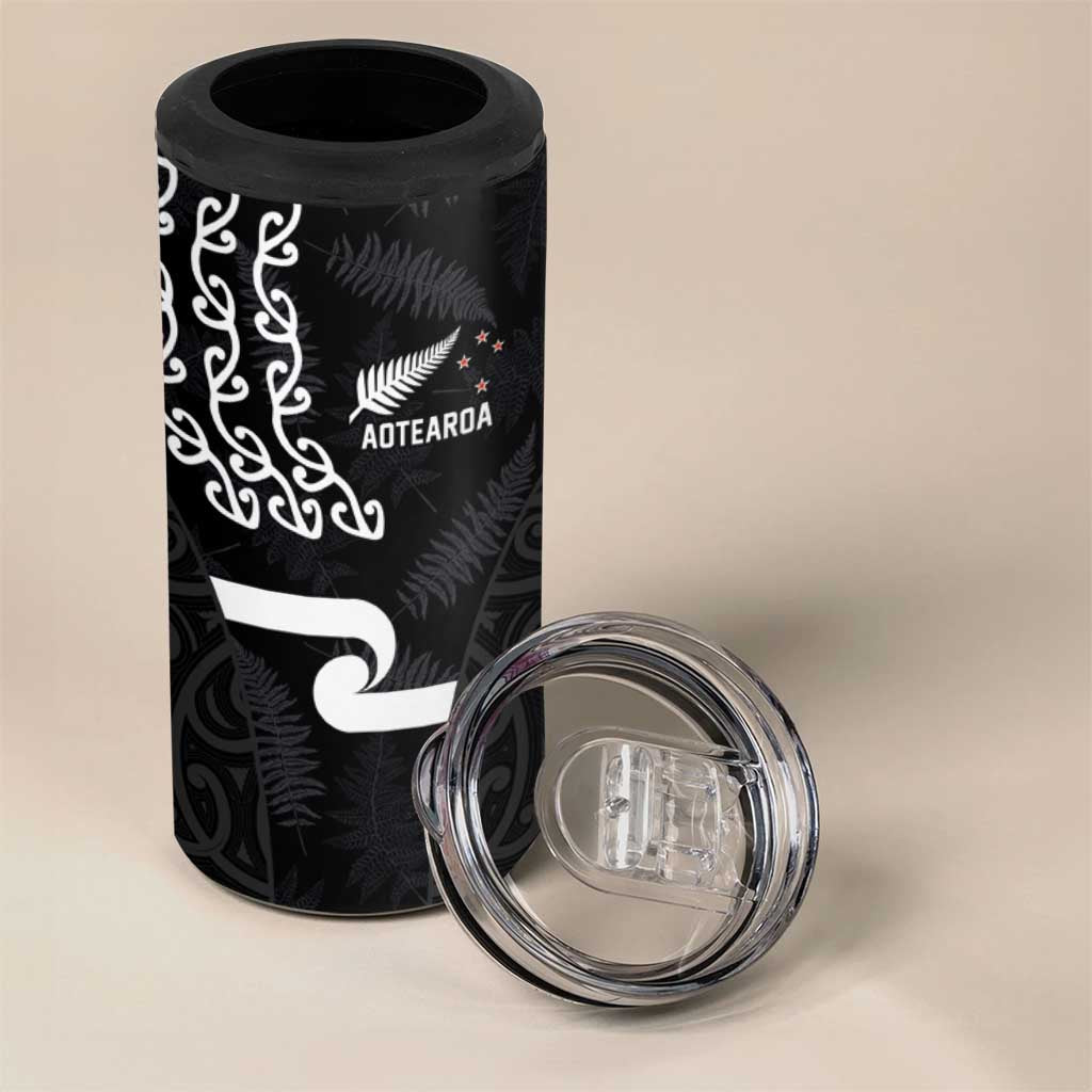 Custom New Zealand Rugby Jersey 2025 4 in 1 Can Cooler Tumbler The Champions Aotearoa