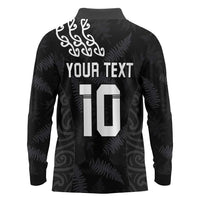 New Zealand Rugby Custom Long Sleeve Polo Shirt The Champions Aotearoa