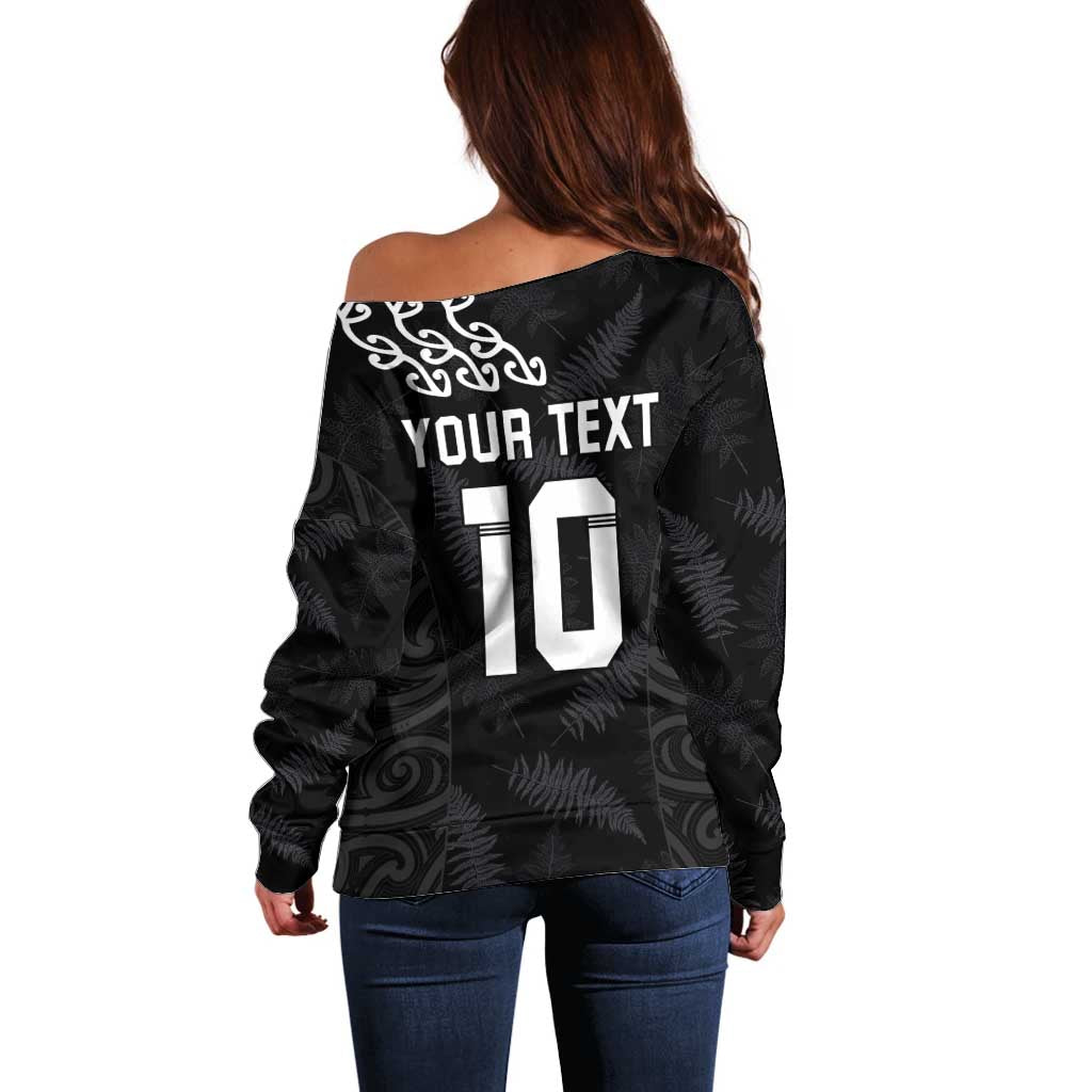 New Zealand Rugby Custom Off Shoulder Sweater The Champions Aotearoa