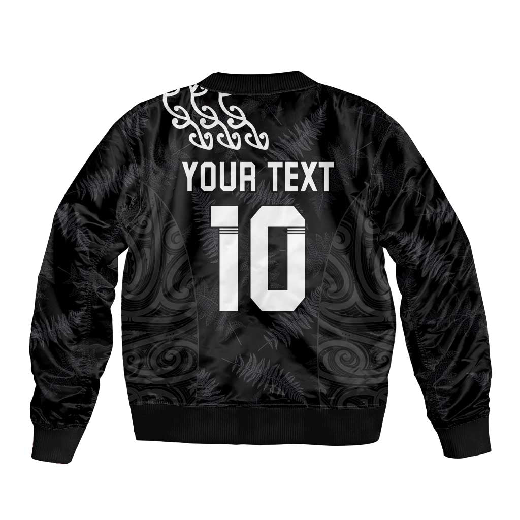 New Zealand Rugby Custom Sleeve Zip Bomber Jacket The Champions Aotearoa