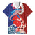 Hawaiian and Japanese Together Family Matching Off Shoulder Maxi Dress and Hawaiian Shirt The Whale and Koi Fish with Hinomaru and Lei