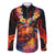 Hawaiian Turtle with Volcanic Eruption Family Matching Summer Maxi Dress and Hawaiian Shirt Hibiscus Lei and Lava Flow an Abstract Texture