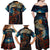 New Zealand Soldier ANZAC Day Family Matching Off Shoulder Maxi Dress and Hawaiian Shirt Silver Fern Starry Night Style LT03 - Polynesian Pride