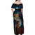 New Zealand Soldier ANZAC Day Family Matching Off Shoulder Maxi Dress and Hawaiian Shirt Silver Fern Starry Night Style LT03 - Polynesian Pride