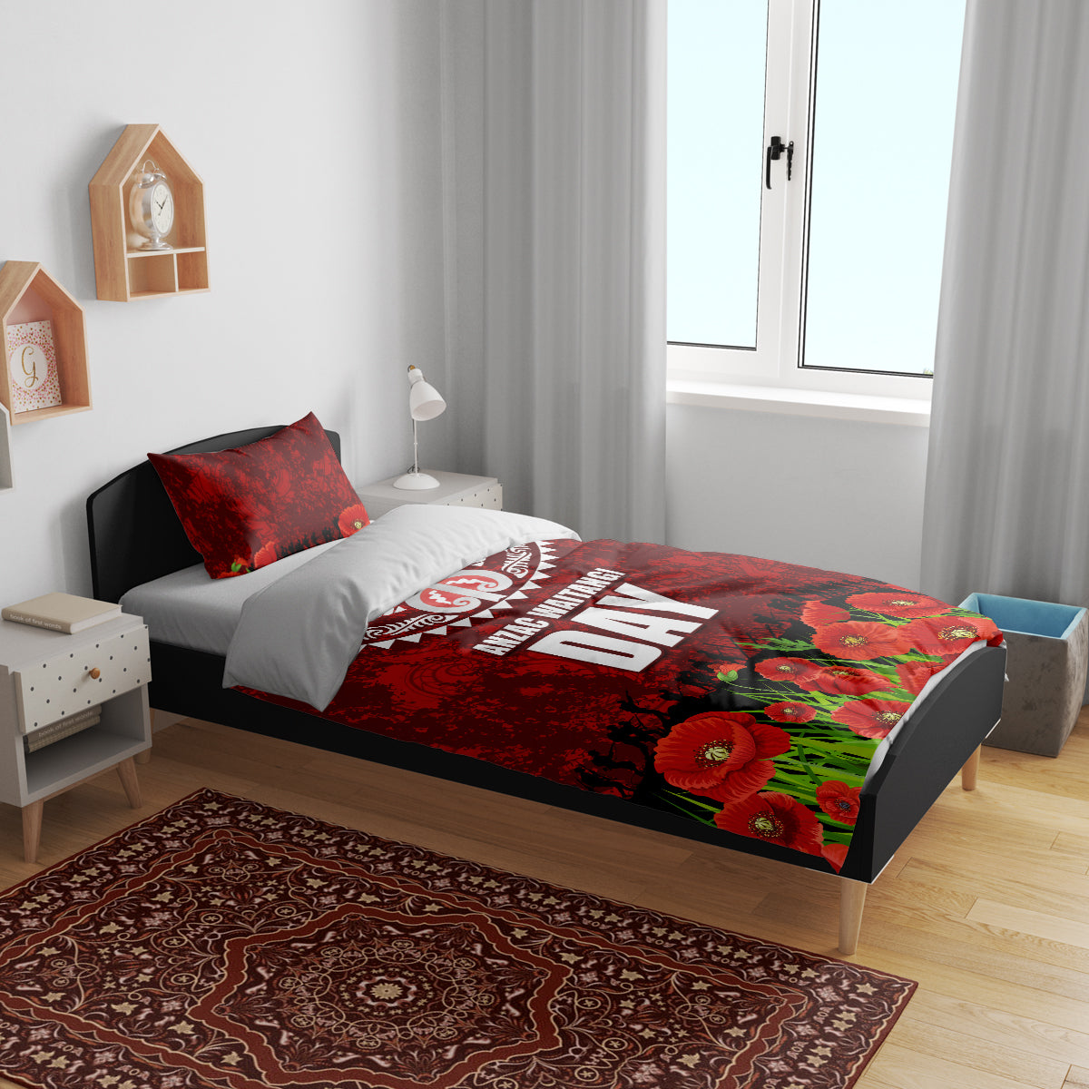 New Zealand ANZAC Waitangi Day Bedding Set Hei Tiki and Soldier LT03 - Polynesian Pride