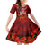 New Zealand ANZAC Waitangi Day Kid Short Sleeve Dress Hei Tiki and Soldier LT03 KID Red - Polynesian Pride