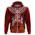 New Zealand ANZAC Waitangi Day Zip Hoodie Hei Tiki and Soldier LT03 Zip Hoodie Red - Polynesian Pride