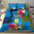 Palau Independence Day Bedding Set 1st October 30th Anniversary Polynesian Jungle Flower