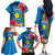 Palau Independence Day Family Matching Off The Shoulder Long Sleeve Dress and Hawaiian Shirt 1st October 30th Anniversary Polynesian Jungle Flower