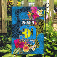 Palau Independence Day Garden Flag 1st October 30th Anniversary Polynesian Jungle Flower