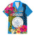 Palau Independence Day Hawaiian Shirt 1st October 30th Anniversary Polynesian Jungle Flower