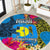 Palau Independence Day Round Carpet 1st October 30th Anniversary Polynesian Jungle Flower