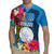 Palau Independence Day Rugby Jersey 1st October 30th Anniversary Polynesian Jungle Flower