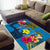 Personalised Palau Independence Day Area Rug 1st October 30th Anniversary Polynesian Jungle Flower