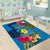 Personalised Palau Independence Day Area Rug 1st October 30th Anniversary Polynesian Jungle Flower