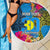 Personalised Palau Independence Day Beach Blanket 1st October 30th Anniversary Polynesian Jungle Flower