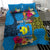 Personalised Palau Independence Day Bedding Set 1st October 30th Anniversary Polynesian Jungle Flower