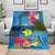 Personalised Palau Independence Day Blanket 1st October 30th Anniversary Polynesian Jungle Flower