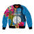 Personalised Palau Independence Day Bomber Jacket 1st October 30th Anniversary Polynesian Jungle Flower