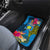 Personalised Palau Independence Day Car Mats 1st October 30th Anniversary Polynesian Jungle Flower